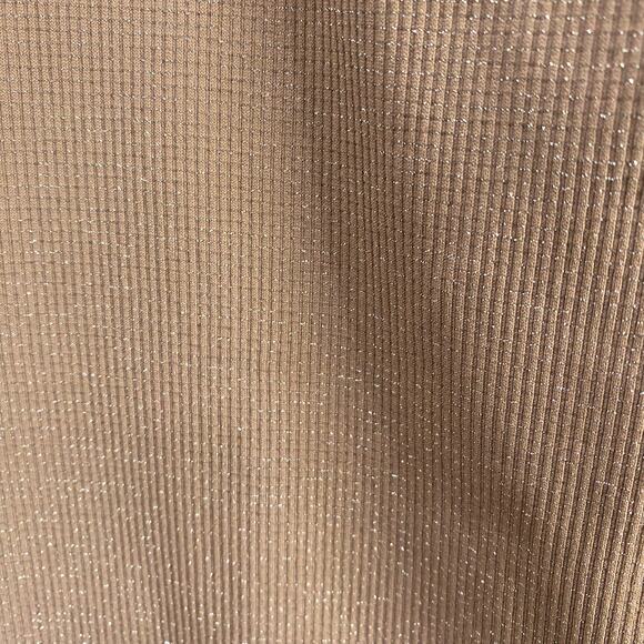 Athleta Brown Tank Metallic Knit Racerback Top Size Large - Picture 7 of 10